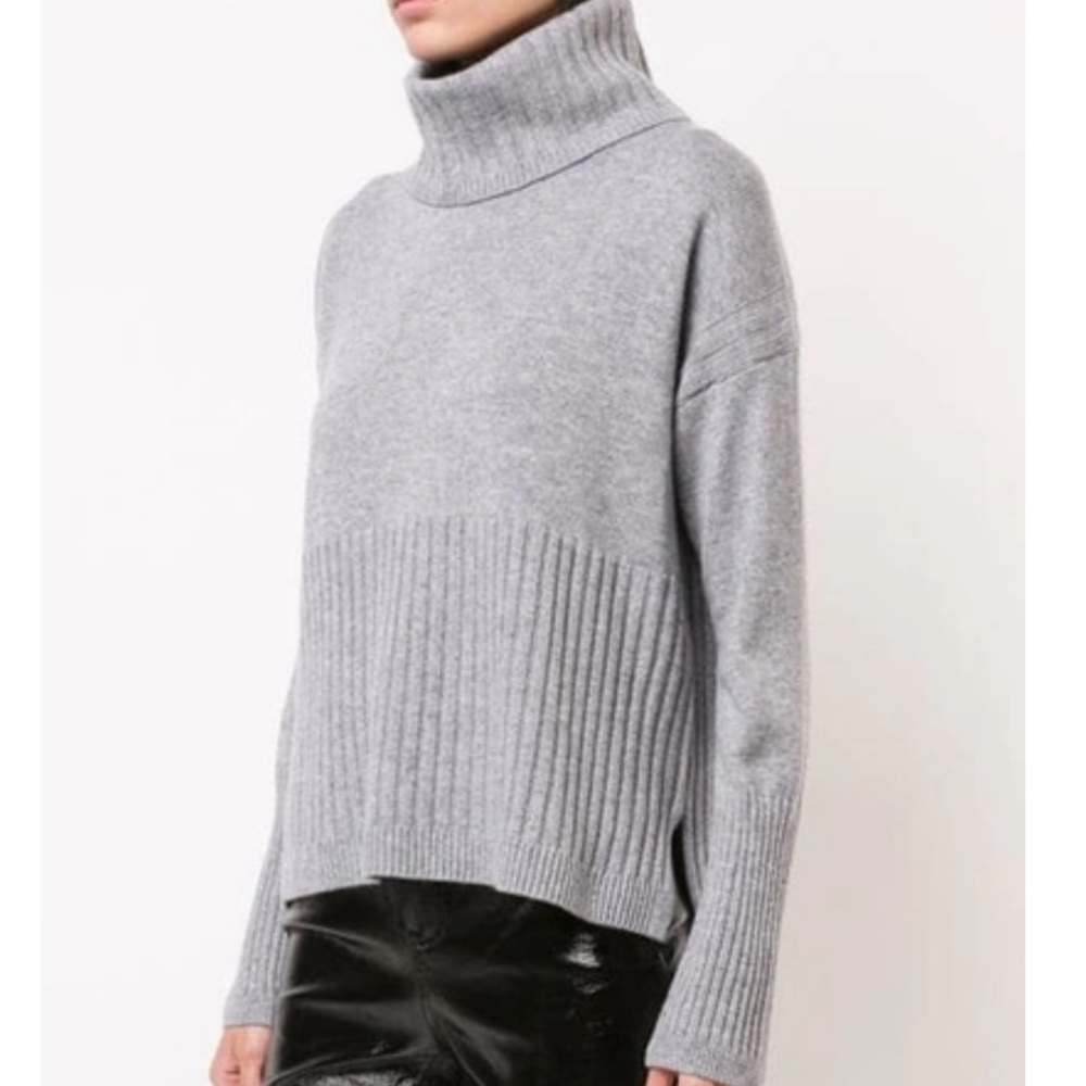$495 Derek Lam 10 Crosby  Wool Blend Puff Sleeve Sweater